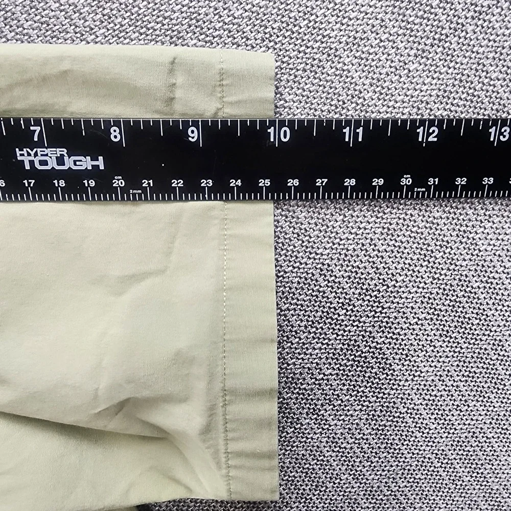 Banana Republic Mens Short Sleeve Button Down XL Olive Khaki Stretch Cotton